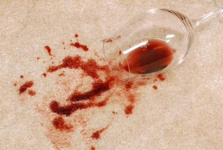 Wine Glass Spilled on Carpet