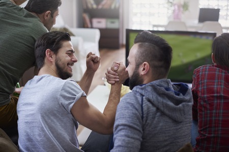 2 Men Celebrating