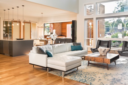 Living Area with Hardwood Floors