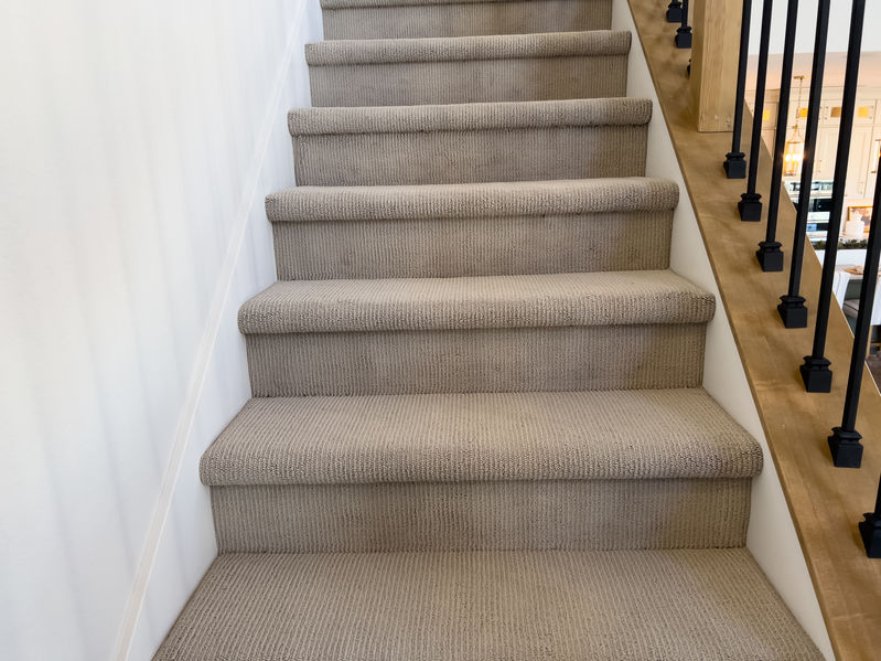 Beautiful carpeting on stairs in home